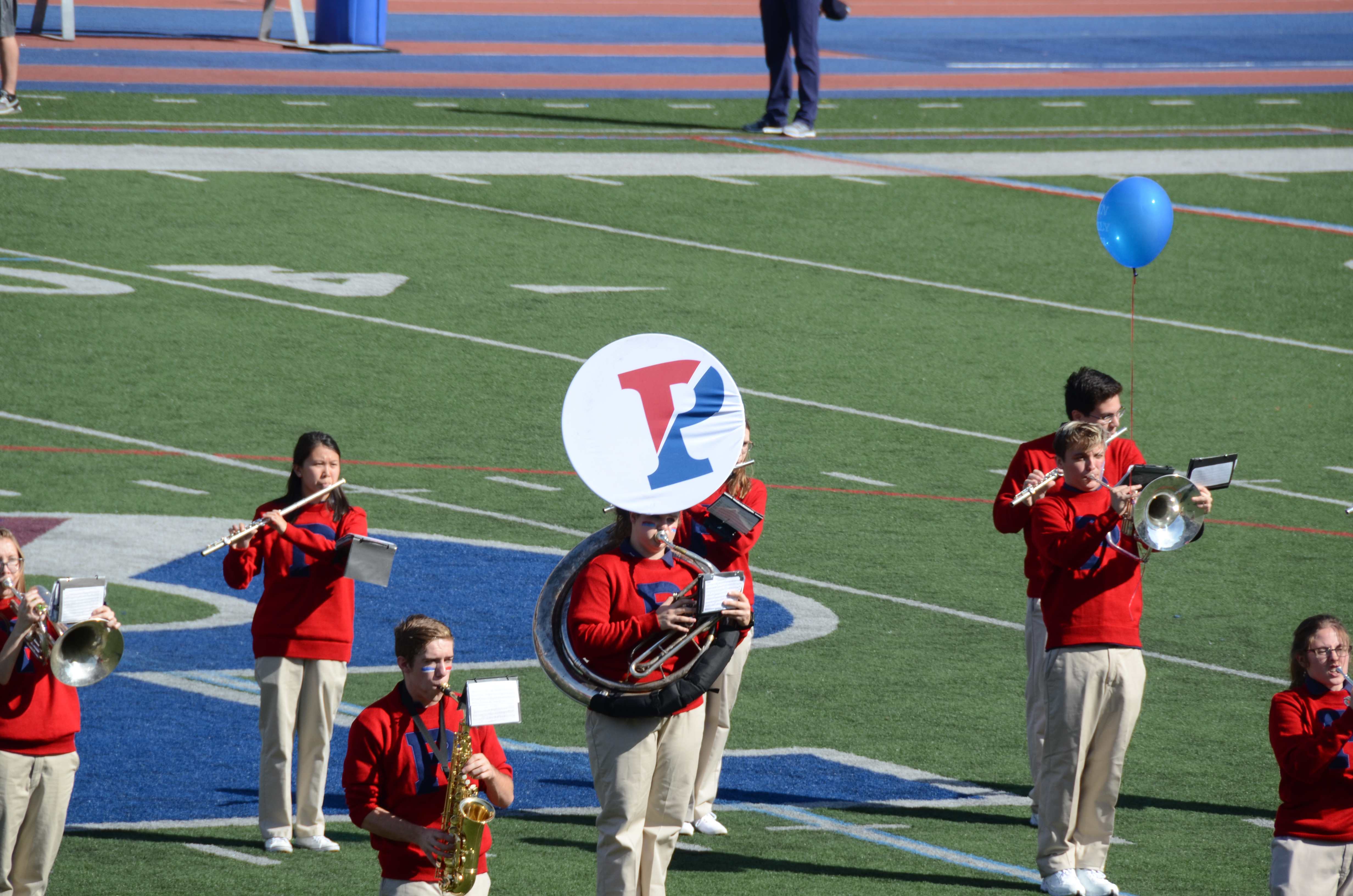 jackie performing with penn band on franklin field 