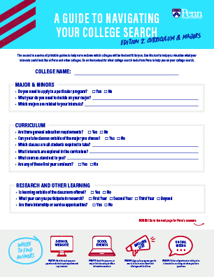 Curriculum & Majors document preview image.