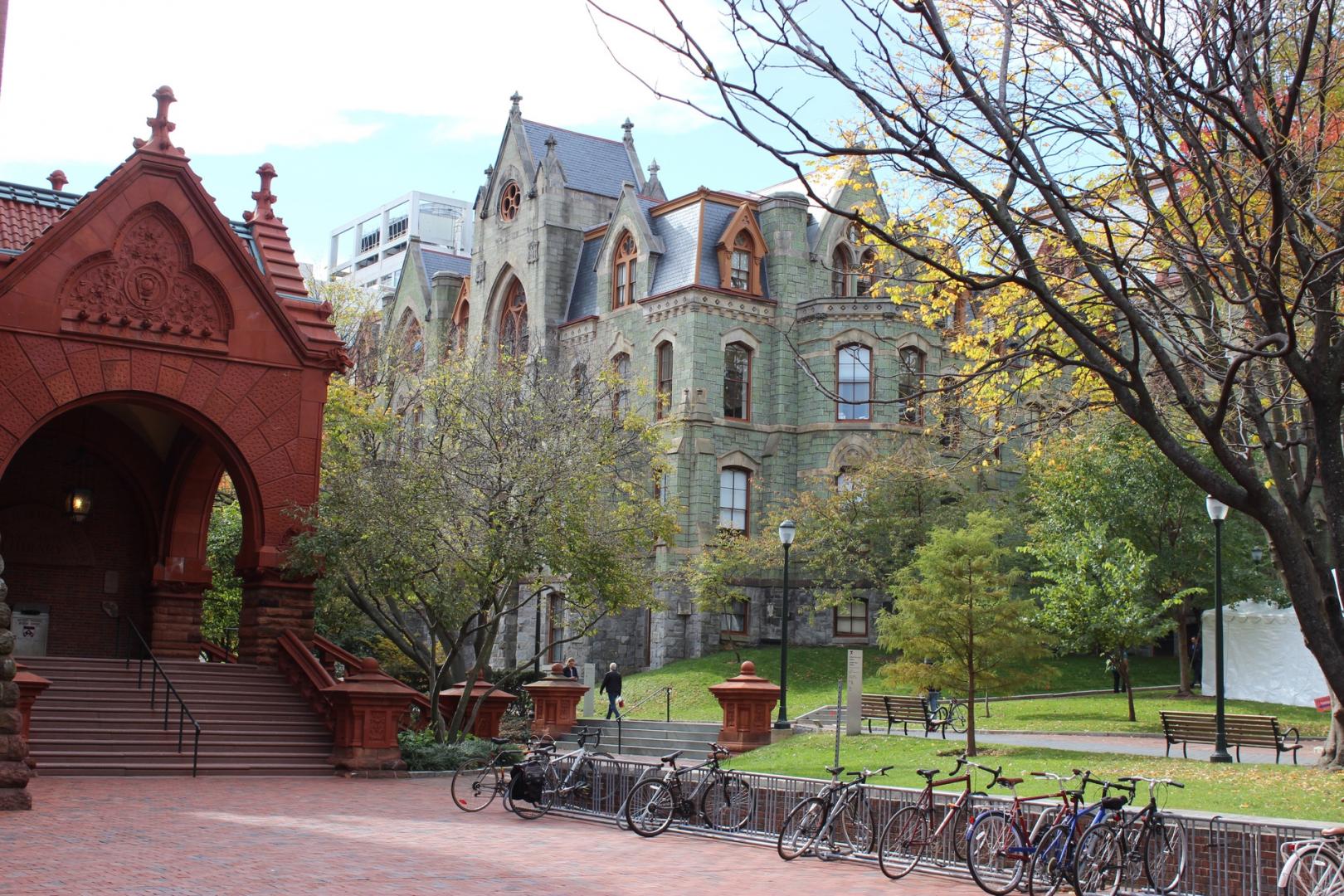 Fisher Fine Arts Library and College Hall 
