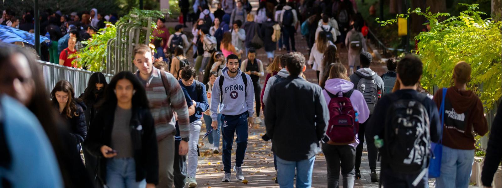 Students on Locust Walk