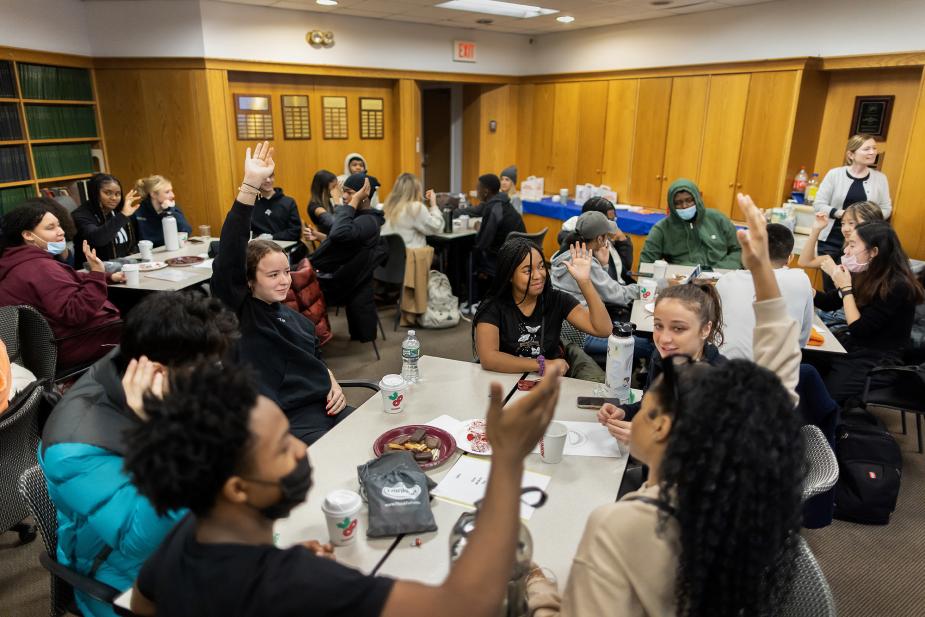 Penn students in the Academically Based Community Service course Everyday Neuroscience team up with 10th-graders from Paul Robeson High School.