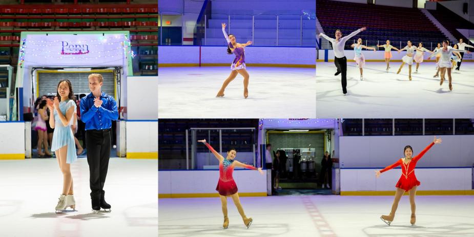 Collage of Penn's figure skaters performing The Nutcracker