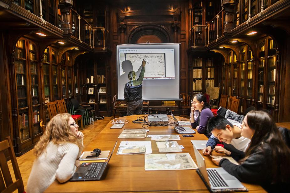 Students learning in Penn Libraries