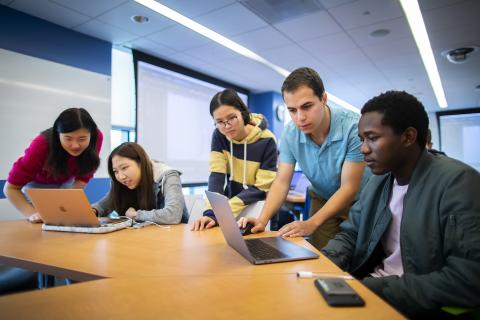 Students studying together