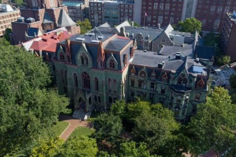 Aerial photo of College Hall