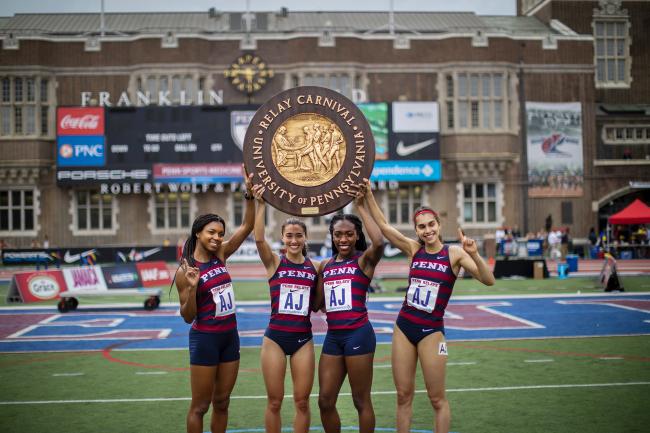 Students at the Penn Relays