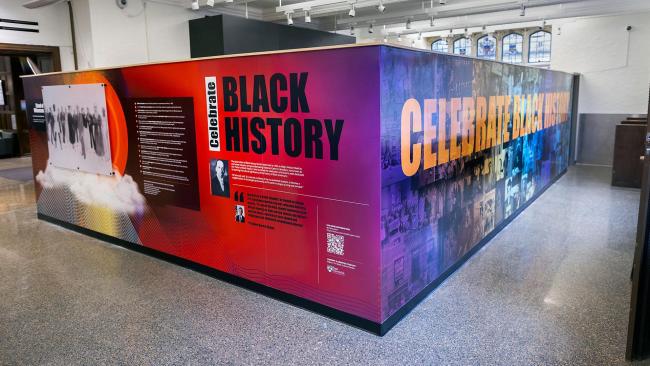 Black History Month art installation in Makku.