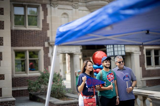 A family at Penn move in
