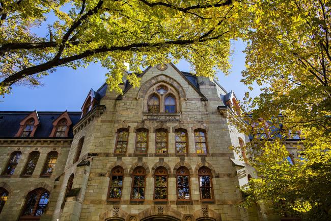 Exterior of Claudia Cohen Hall, home of the College of Arts and Sciences