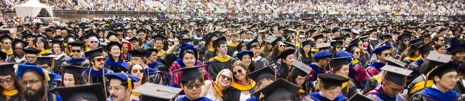 Students seated at Commencement
