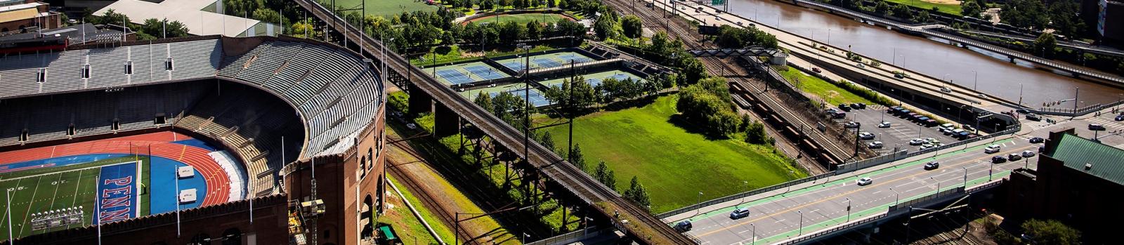 View of Franklin Field and Penn Park