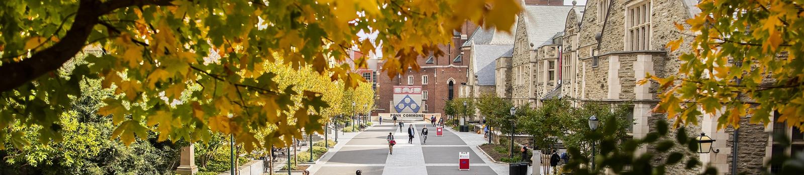 Penn Commons with fall foliage