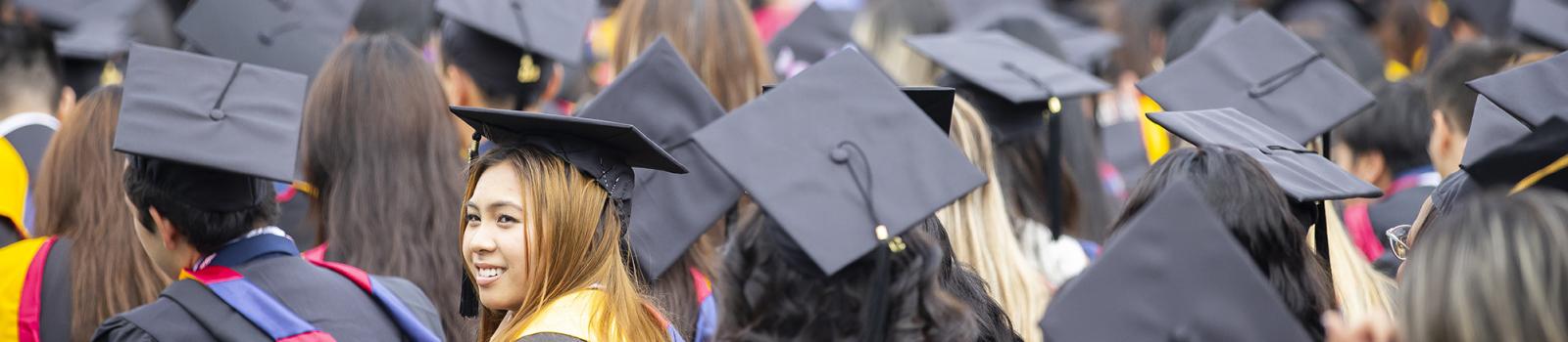 View of graduates at Commencement