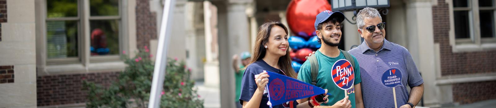 A family at Penn move in